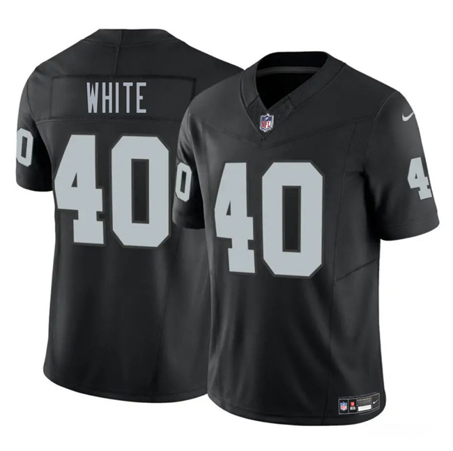 Black Las Vegas Raiders #40 Devin White 2025 F.U.S.E. Vapor Stitched Football Jersey - LVR100