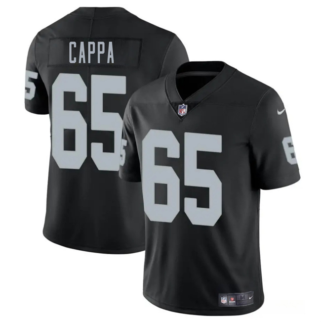 Black Las Vegas Raiders #65 Alex Cappa 2025 Vapor Stitched Football Jersey - LVR179