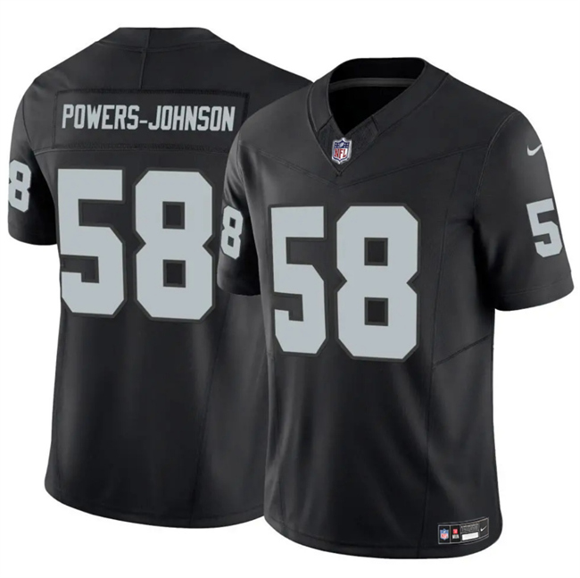 Black Las Vegas Raiders #58 Jackson Powers-Johnson 2025 F.U.S.E. Vapor Untouchable Limited Stitched Football Jersey - LVR138