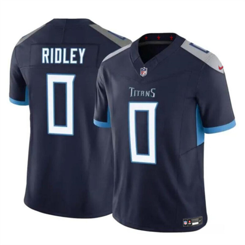 Navy Tennessee Titans #0 Calvin Ridley 2023 F.U.S.E. Vapor Limited Stitched Football Jersey - TNT02