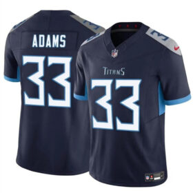 Navy Tennessee Titans #33 Jamel Adams 2024 F.U.S.E. Vapor Limited Stitched Football Jersey - TNT06