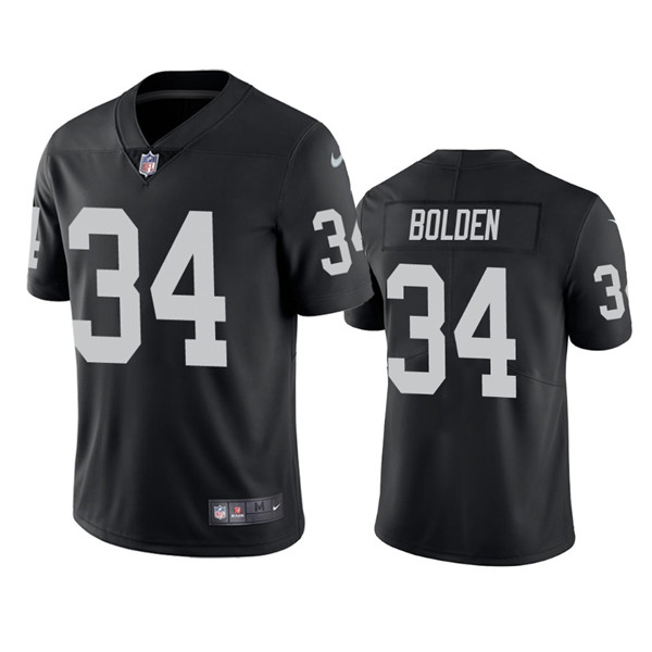 Black Las Vegas Raiders #34 Brandon Bolden Vapor Limited Stitched Jersey - LVR283