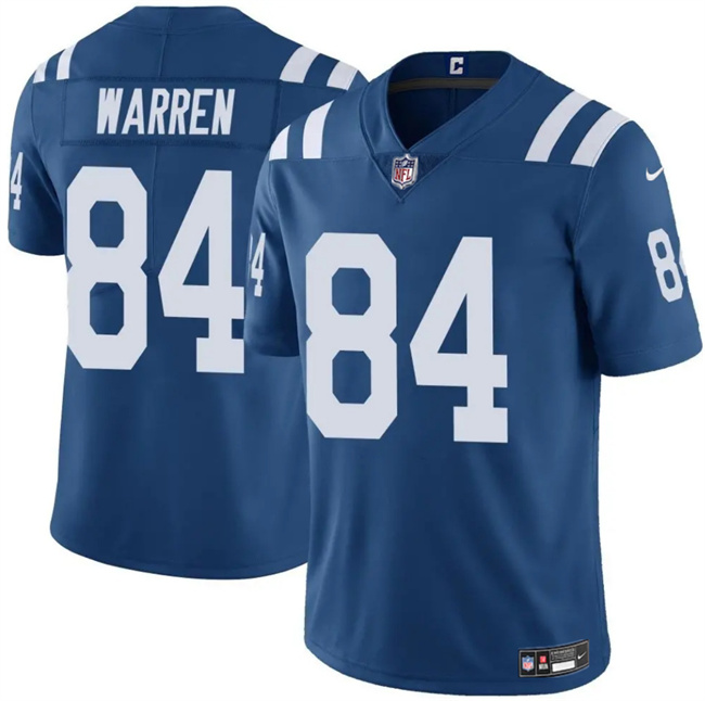Blue Indianapolis Colts #84 Tyler Warren Vapor Limited Stitched Football Jersey - IDC05