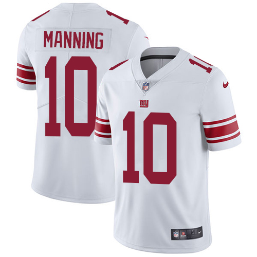 Nike Giants #10 Eli Manning White Stitched NFL Vapor Untouchable Limited Jersey - NYG18