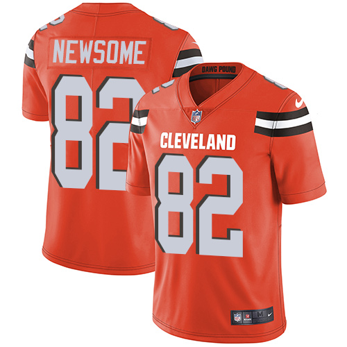 Nike Browns #82 Ozzie Newsome Orange Alternate Stitched NFL Vapor Untouchable Limited Jersey - CLB23