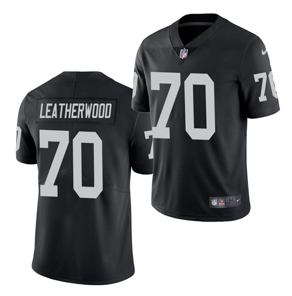 Black Las Vegas Raiders #70 Alex Leatherwood 2021 NFL Draft Vapor Untouchable Limited Stitched Jersey - LVR233