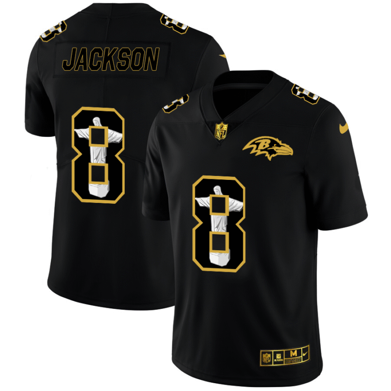 Baltimore Ravens #8 Lamar Jackson Nike Carbon Black Vapor Cristo Redentor Limited NFL Jersey - BRJ93