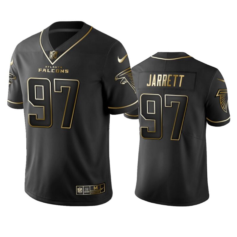 Falcons #97 Grady Jarrett Stitched NFL Vapor Untouchable Limited Black Golden Jersey - AFJ06