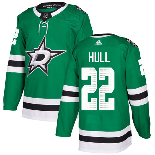 Adidas Stars #22 Brett Hull Green Home Authentic Stitched NHL Jersey - DLS110