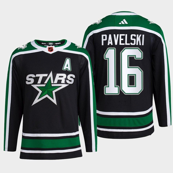 Black Dallas Stars #16 Joe Pavelski 2022-23 Reverse Retro Stitched Jersey - DLS215
