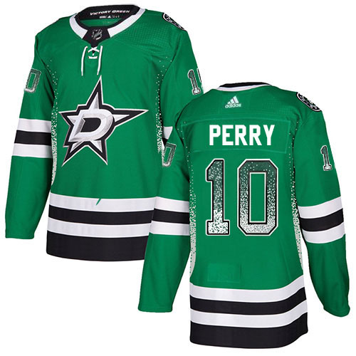 Adidas Stars #10 Corey Perry Green Home Authentic Drift Fashion Stitched NHL Jersey - DLS04