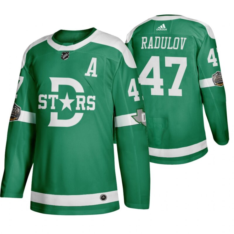 Adidas Dallas Stars #47 Alexander Radulov Green 2020 Winter Classic Retro NHL Jersey - DLS87