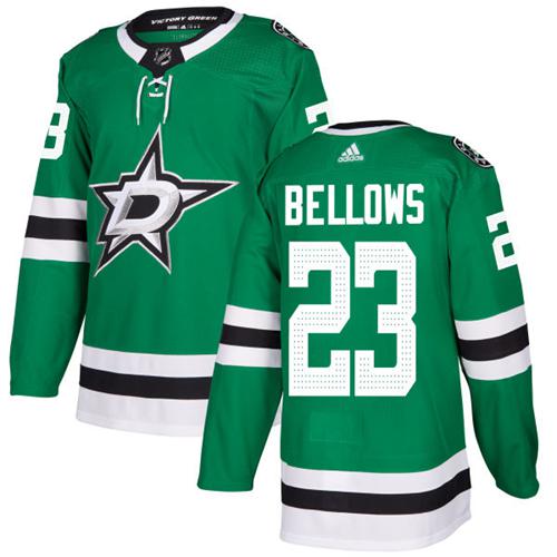 Adidas Stars #23 Brian Bellows Green Home Authentic Stitched NHL Jersey - DLS231