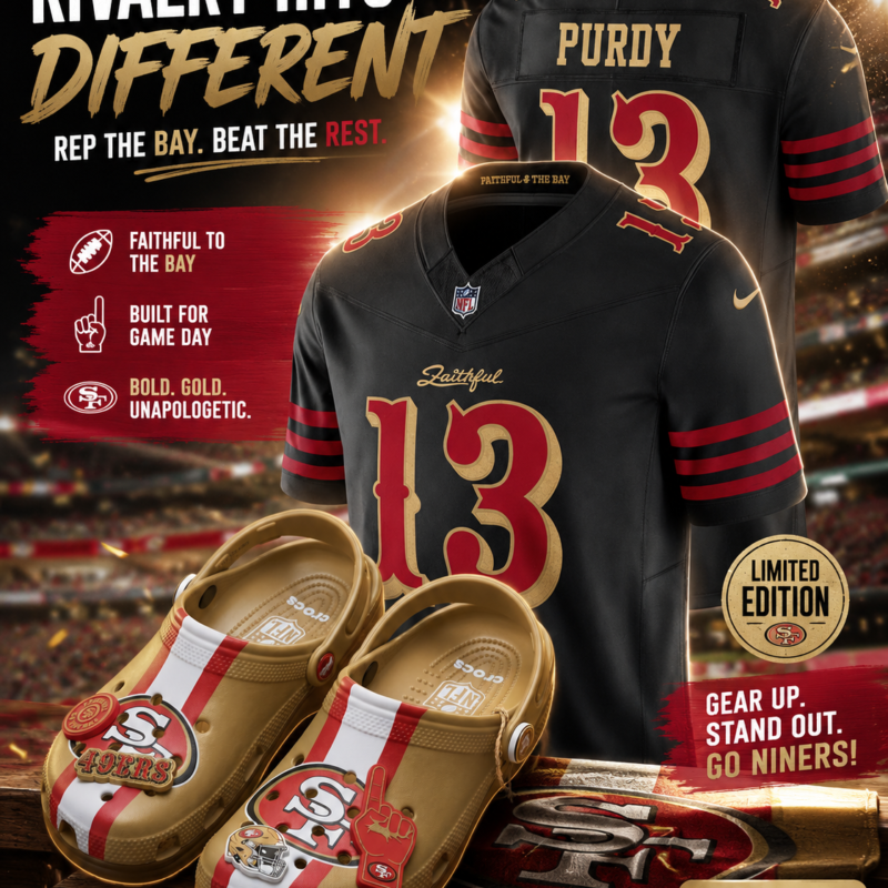 [All Players] San Francisco 49ers F.U.S.E. “Rivalries” Vapor Limited Stitched Football Jersey x Crocs - SFR01.1