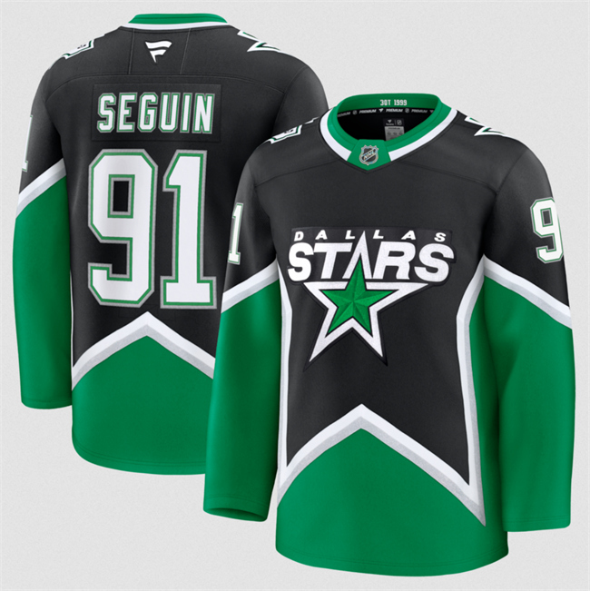 Black Dallas Stars #91 Tyler Seguin 2025-26 Alternate Stitched Hockey Jersey - DLS223
