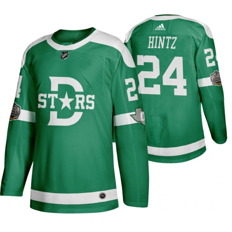 Adidas Dallas Stars #24 Roope Hintz Green 2020 Winter Classic Retro NHL Jersey - DLS143