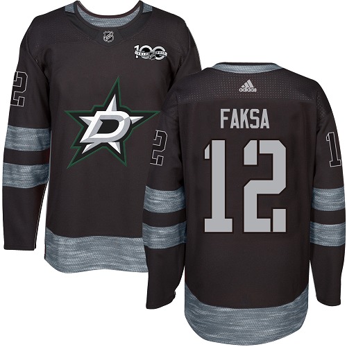 Adidas Stars #12 Radek Faksa Black 1917-2017 100th Anniversary Stitched NHL Jersey - DLS01