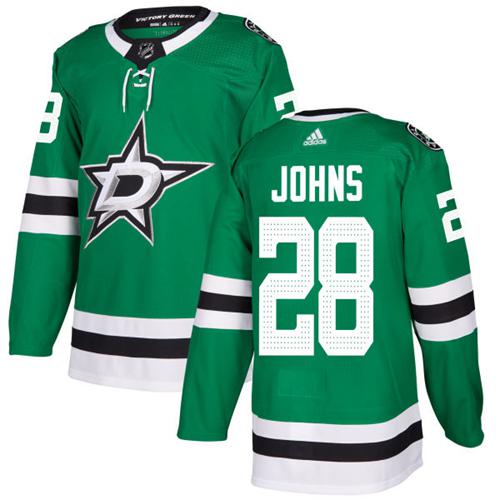 Adidas Stars #28 Stephen Johns Green Home Authentic Stitched NHL Jersey - DLS100
