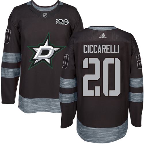 Adidas Stars #20 Dino Ciccarelli Black 1917-2017 100th Anniversary Stitched NHL Jersey - DLS184