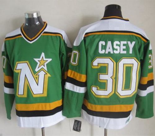 Stars #30 Jon Casey Green CCM Throwback Stitched NHL Jersey - DLS33