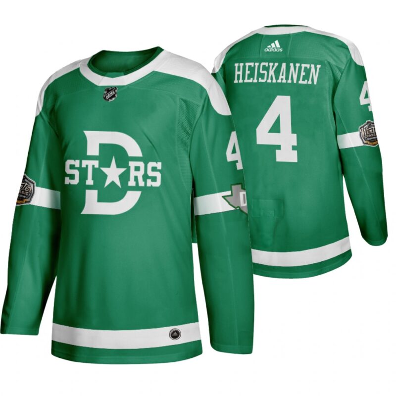 Adidas Dallas Stars #4 Miro Heiskanen Green 2020 Winter Classic Retro NHL Jersey - DLS211