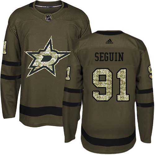 Adidas Stars #91 Tyler Seguin Green Salute to Service Stitched NHL Jersey - DLS205