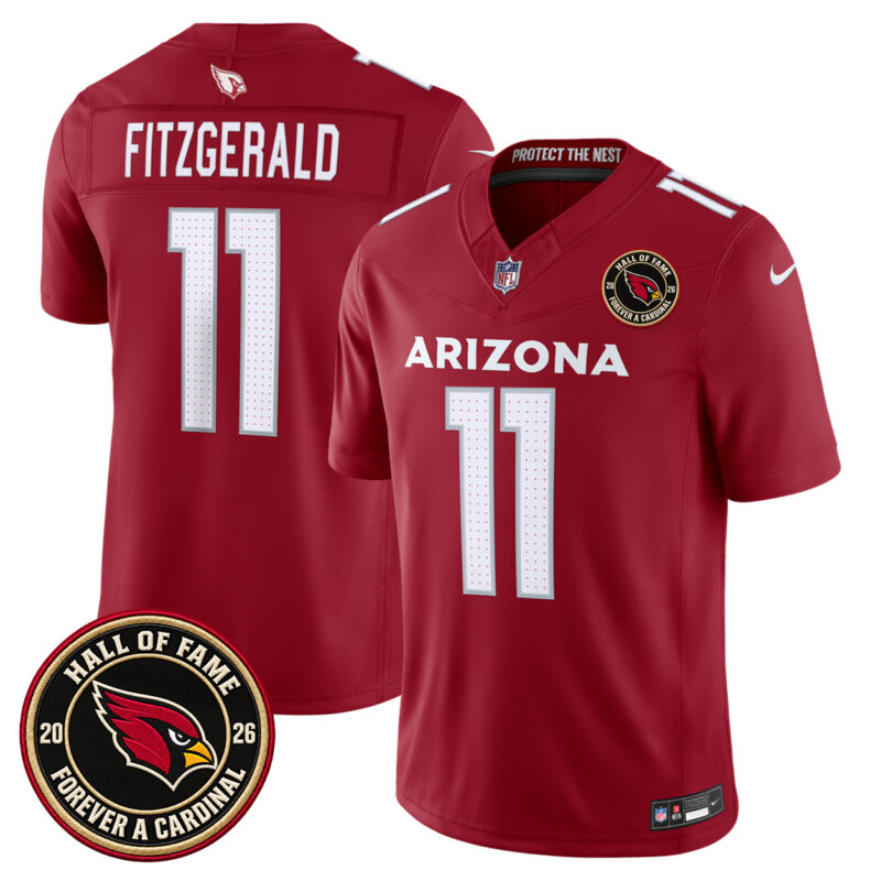 Arizona Cardinals Larry Fitzgerald Hall Of Fame Limited Jersey - All Stitched - ACJ380